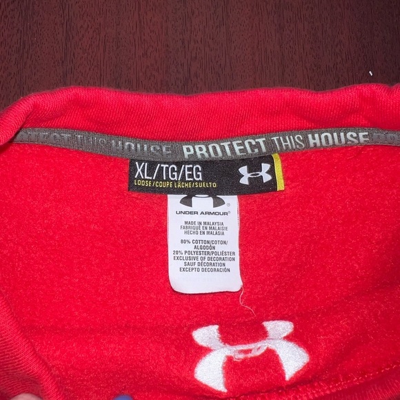Under Armour Men's Vibrant Red Crewneck Sweater - Picture 2 of 3